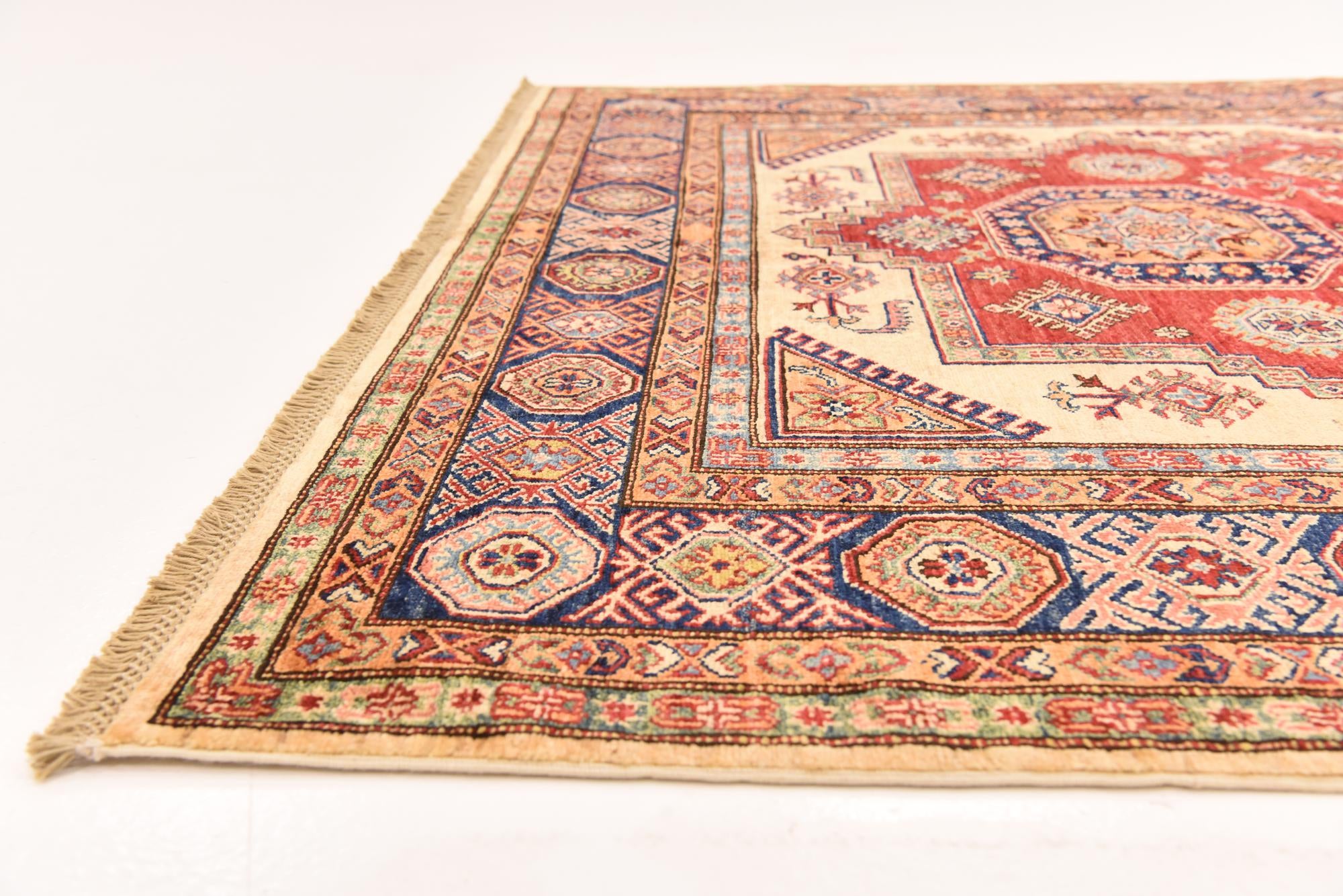 5' 10 x 7' 8 Hand Knotted Kazak Oriental Rug