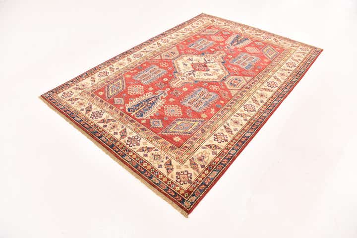 5' 3 x 7' 10 Hand Knotted Kazak Oriental Rug