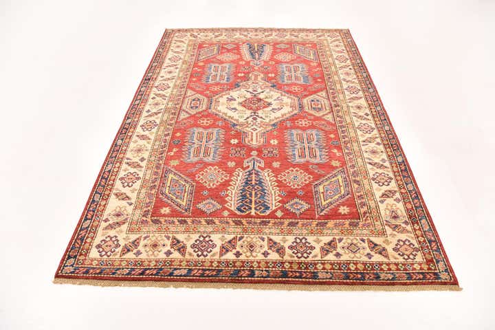 5' 3 x 7' 10 Hand Knotted Kazak Oriental Rug
