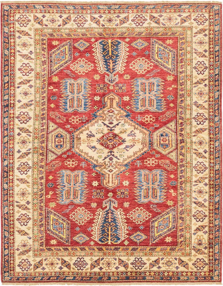 Detail image of 5' 3 x 7' 10 Hand Knotted Kazak Oriental Rug