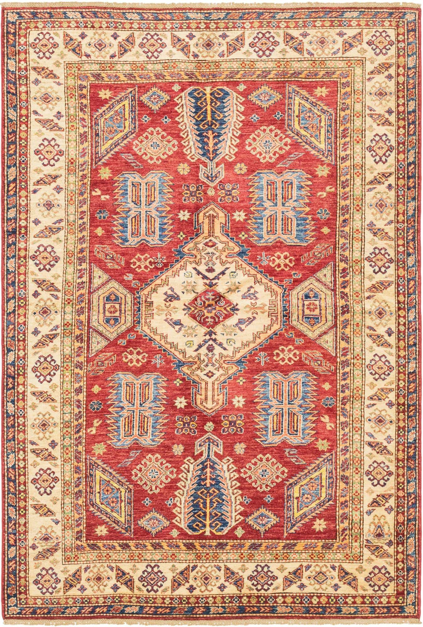 5' 3 x 7' 10 Hand Knotted Kazak Oriental Rug