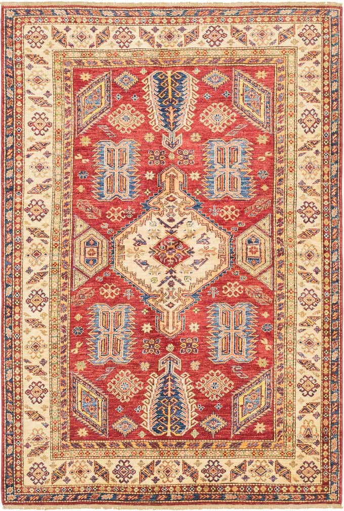 5' 3 x 7' 10 Hand Knotted Kazak Oriental Rug