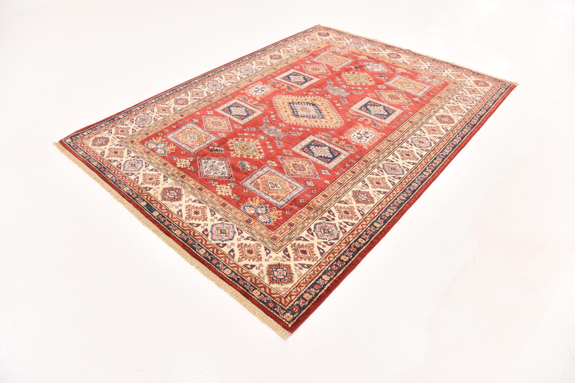 5' 10 x 7' 10 Hand Knotted Kazak Oriental Rug