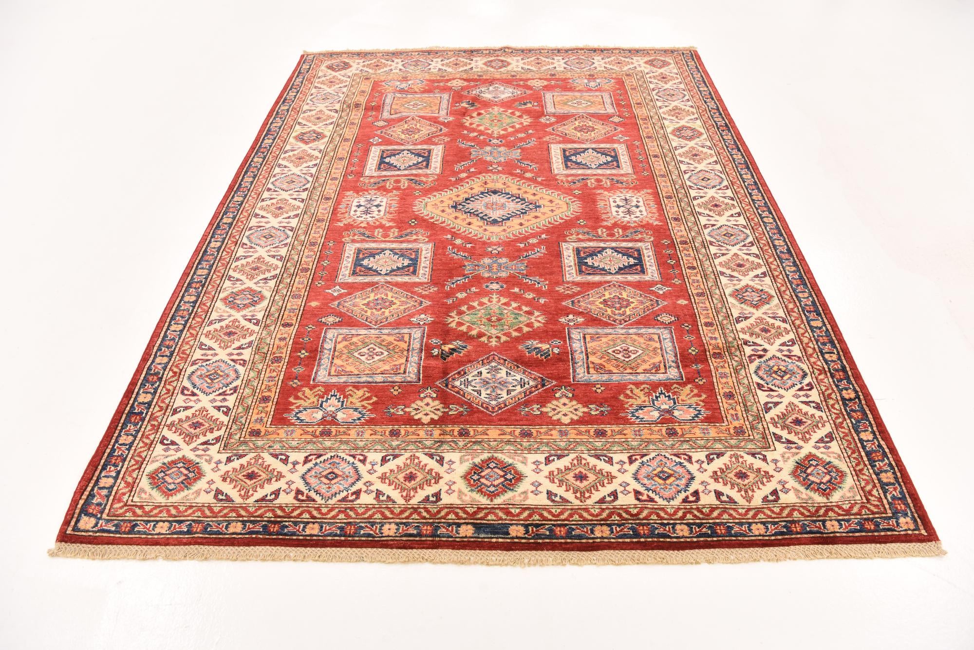 5' 10 x 7' 10 Hand Knotted Kazak Oriental Rug