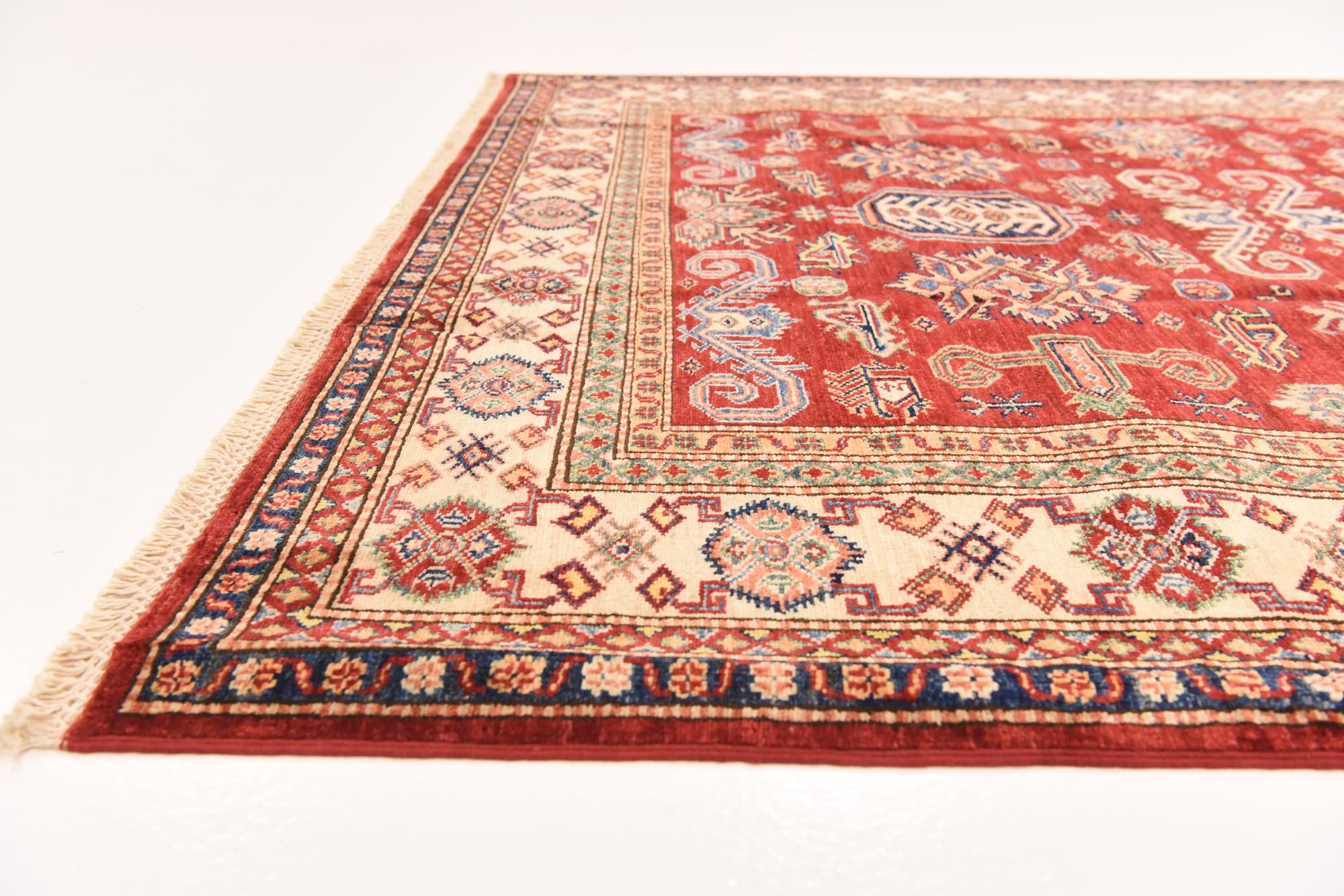 170cm x 240cm anudado a mano Kazak Alfombra Oriental