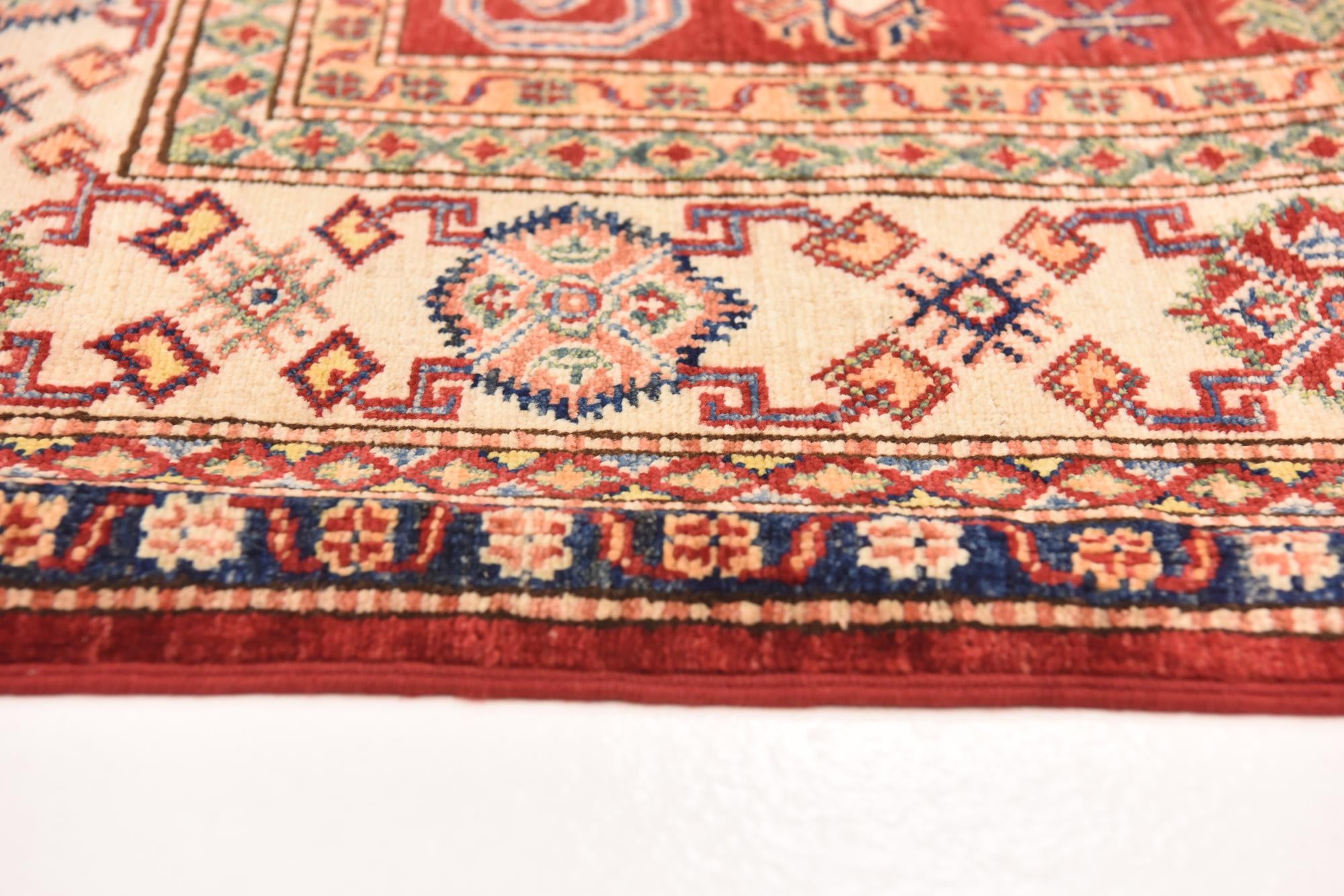 170cm x 240cm anudado a mano Kazak Alfombra Oriental