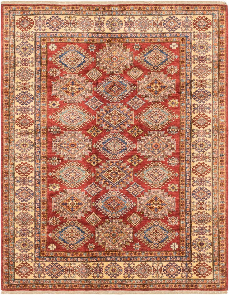 Detail image of 6' x 8' 3 Hand Knotted Kazak Oriental Rug