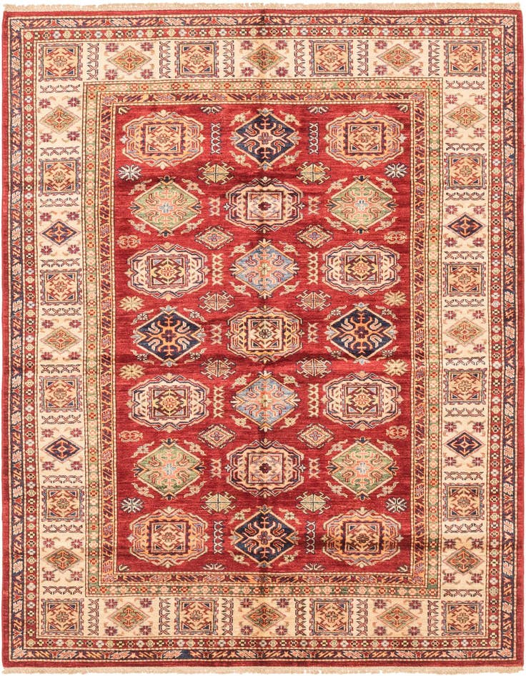 Detail image of 5' 6 x 8' Hand Knotted Kazak Oriental Rug