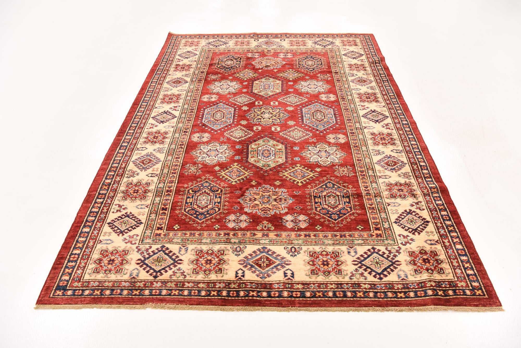 5' 9 x 8' 2 Hand Knotted Kazak Oriental Rug