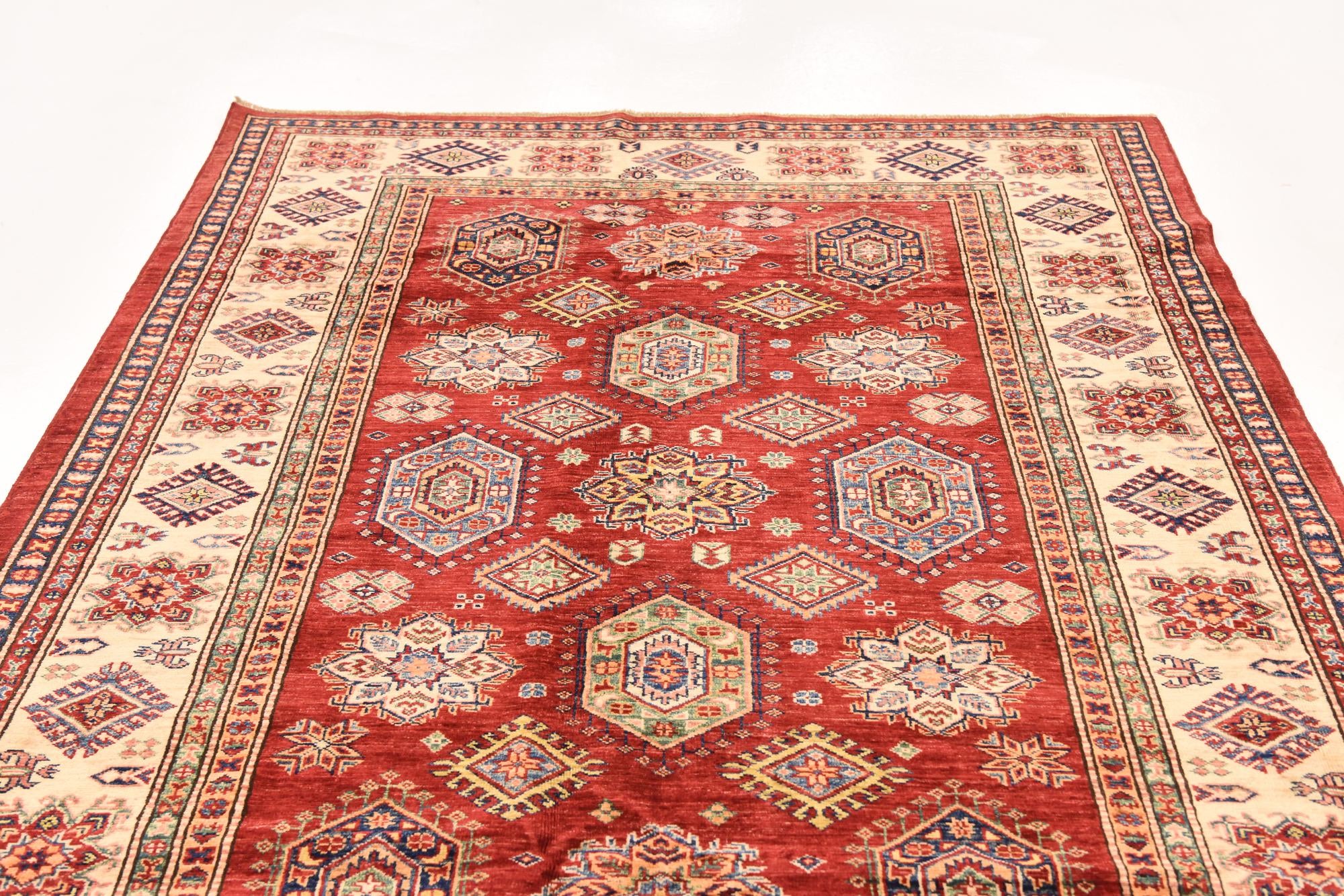 5' 9 x 8' 2 Hand Knotted Kazak Oriental Rug