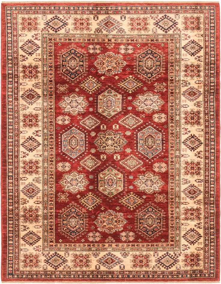 Detail image of 5' 9 x 8' 2 Hand Knotted Kazak Oriental Rug