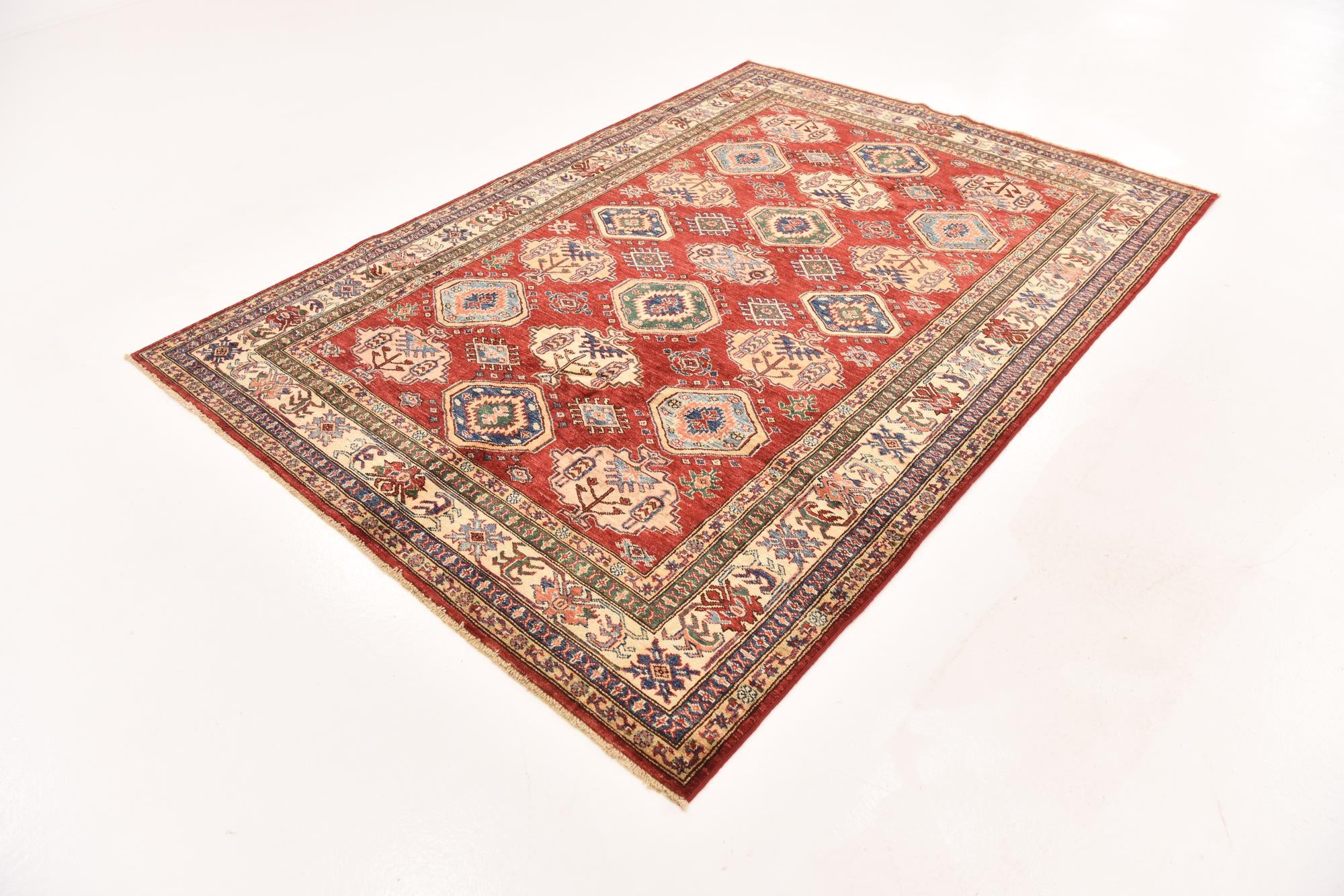 5' 9 x 8' 2 Hand Knotted Kazak Oriental Rug