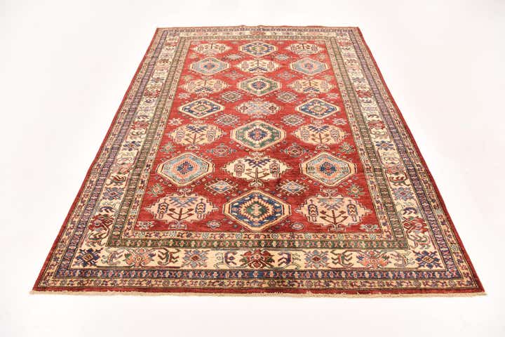 5' 9 x 8' 2 Hand Knotted Kazak Oriental Rug