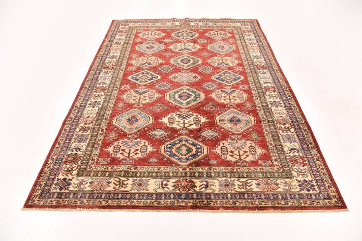 Detail image of 5' 9 x 8' 2 Hand Knotted Kazak Oriental Rug