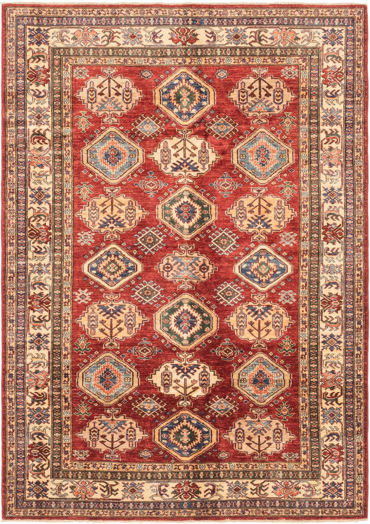 5' 9 x 8' 2 Hand Knotted Kazak Oriental Rug