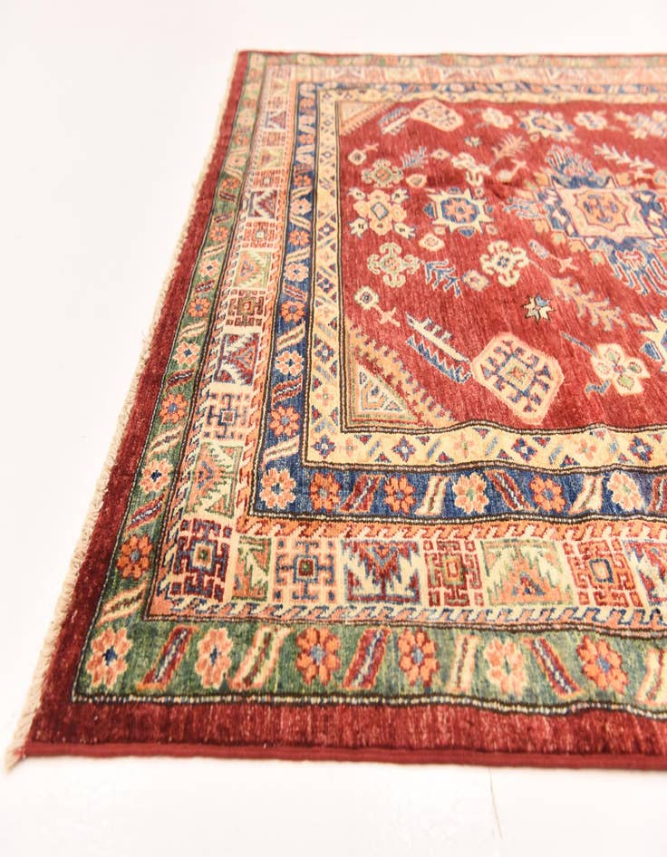 Detail image of 5' 7 x 8' 4  Hand Knotted Kazak Oriental Rug