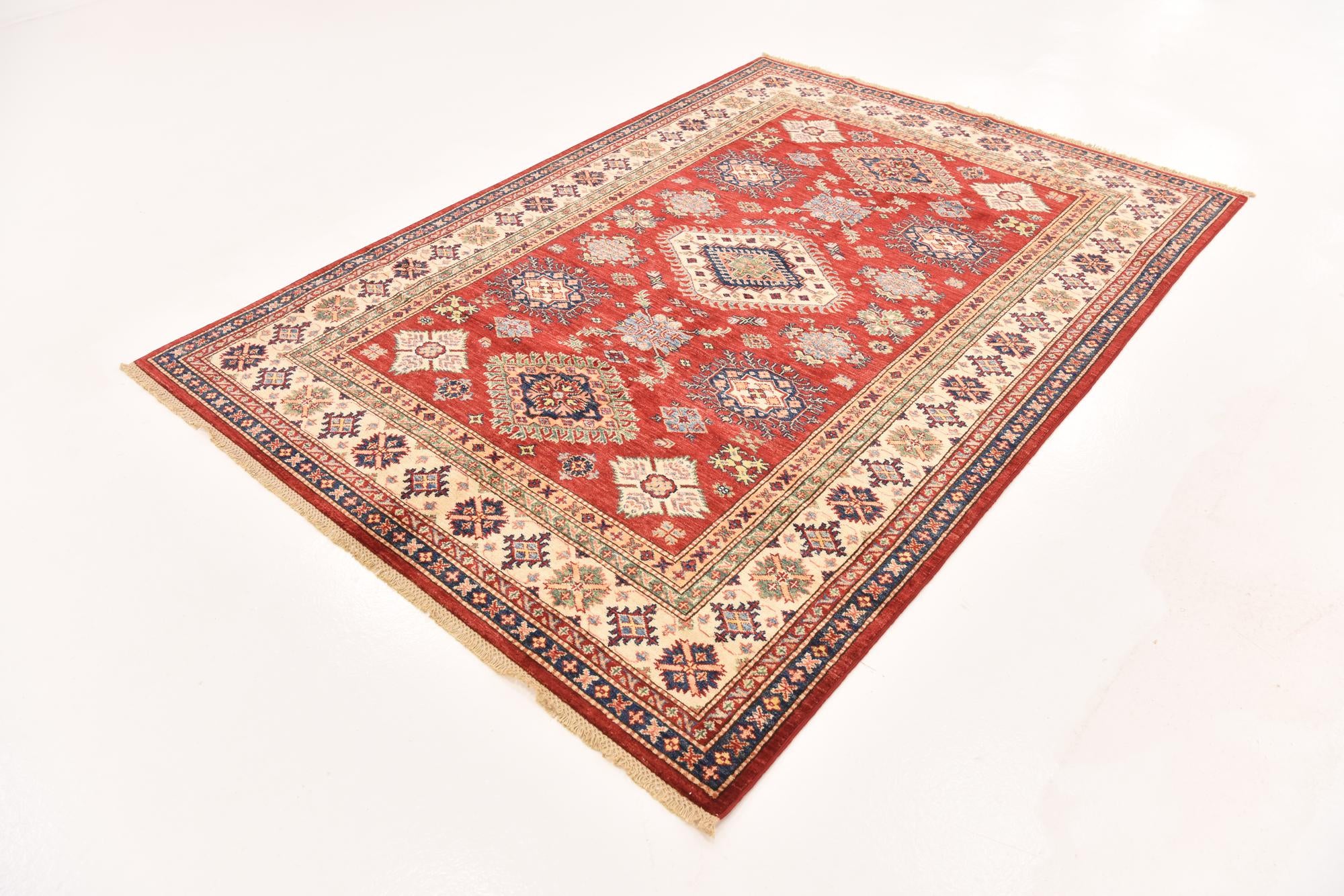 5' 7 x 8' Hand Knotted Kazak Oriental Rug