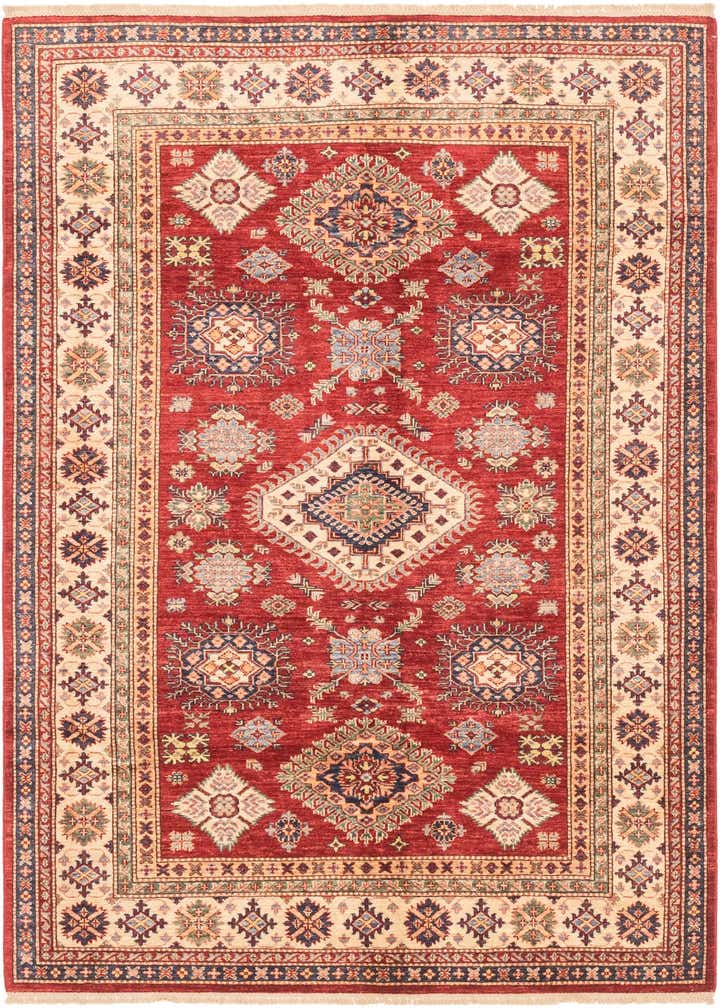 5' 7 x 8' Hand Knotted Kazak Oriental Rug