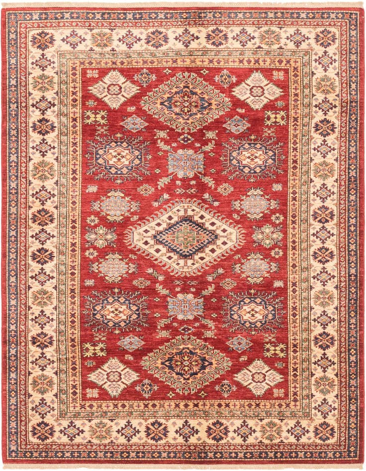 Detail image of 5' 7 x 8' Hand Knotted Kazak Oriental Rug