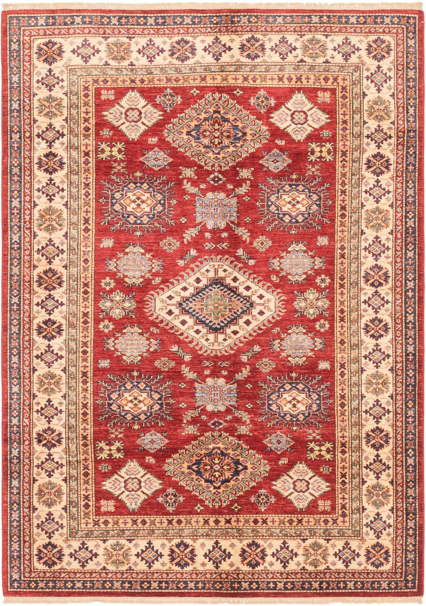 5' 7 x 8' Hand Knotted Kazak Oriental Rug