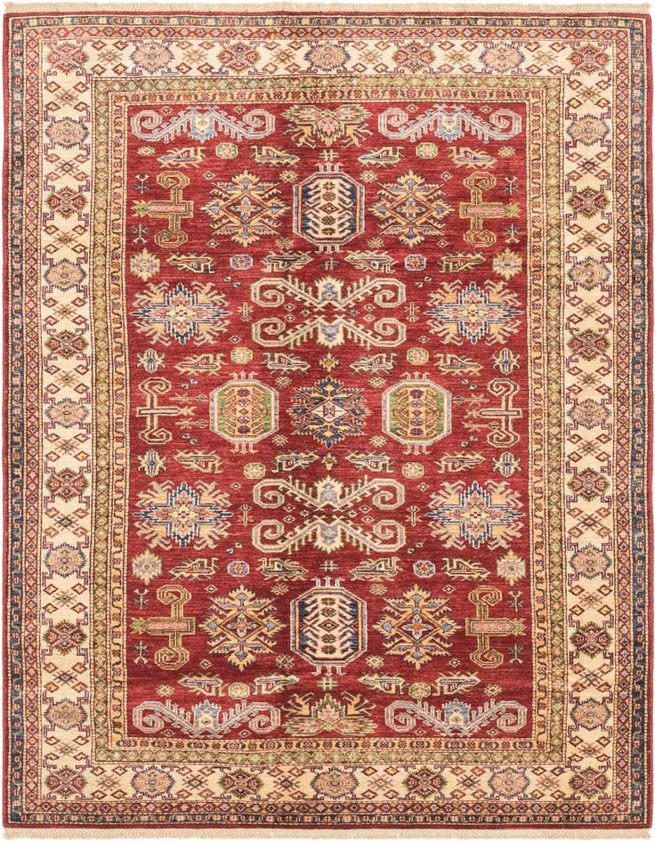 Detail image of 5' 6 x 7' 10 Hand Knotted Kazak Oriental Rug