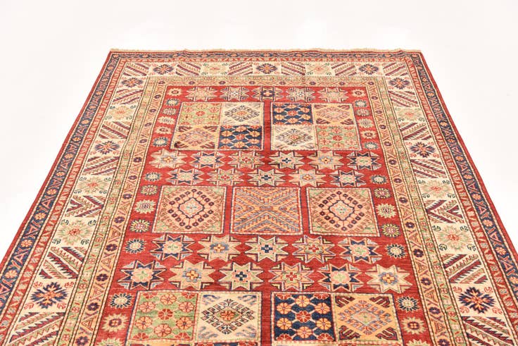 Detail image of 5' 7 x 8' Hand Knotted Kazak Oriental Rug