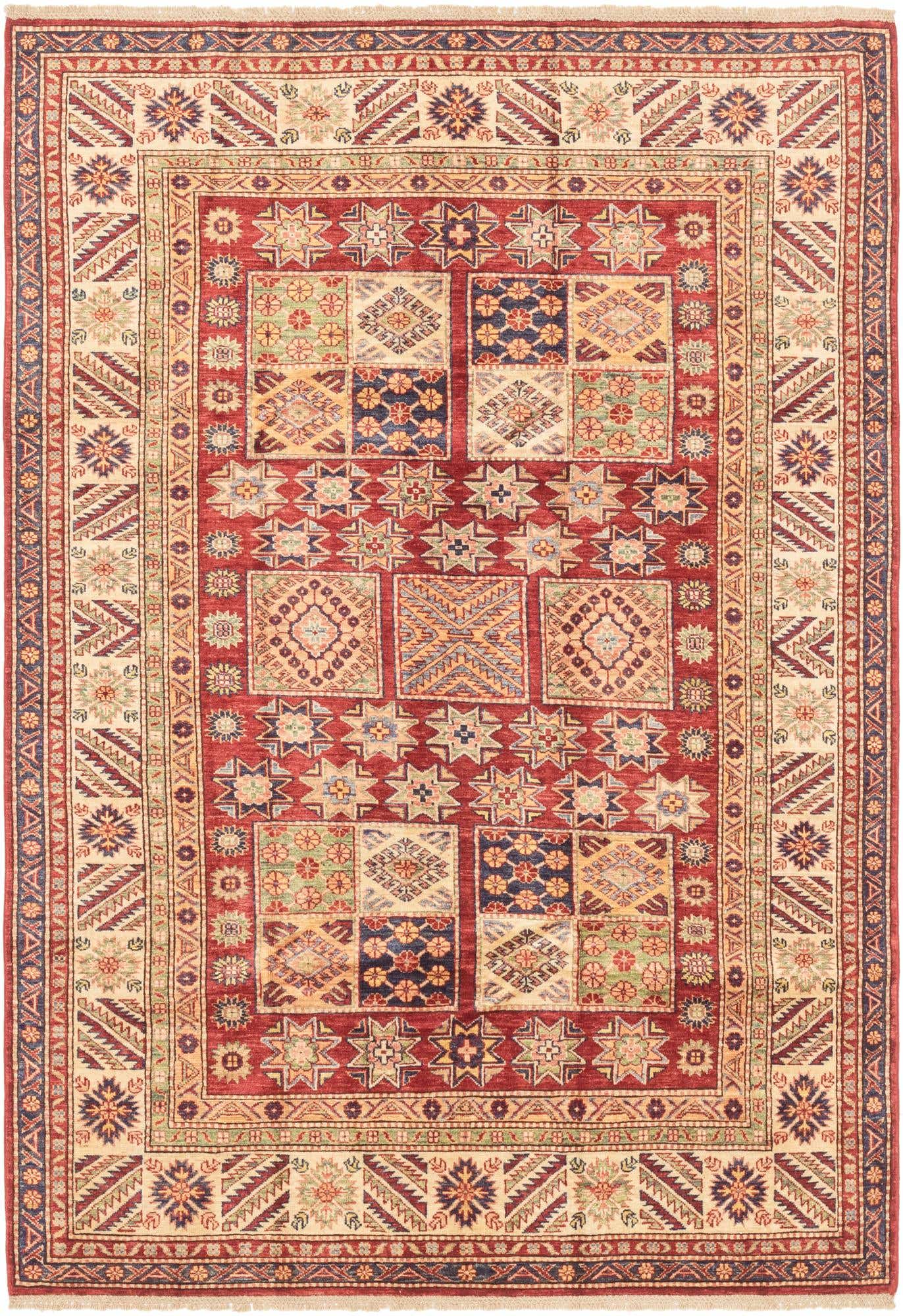5' 7 x 8' Hand Knotted Kazak Oriental Rug