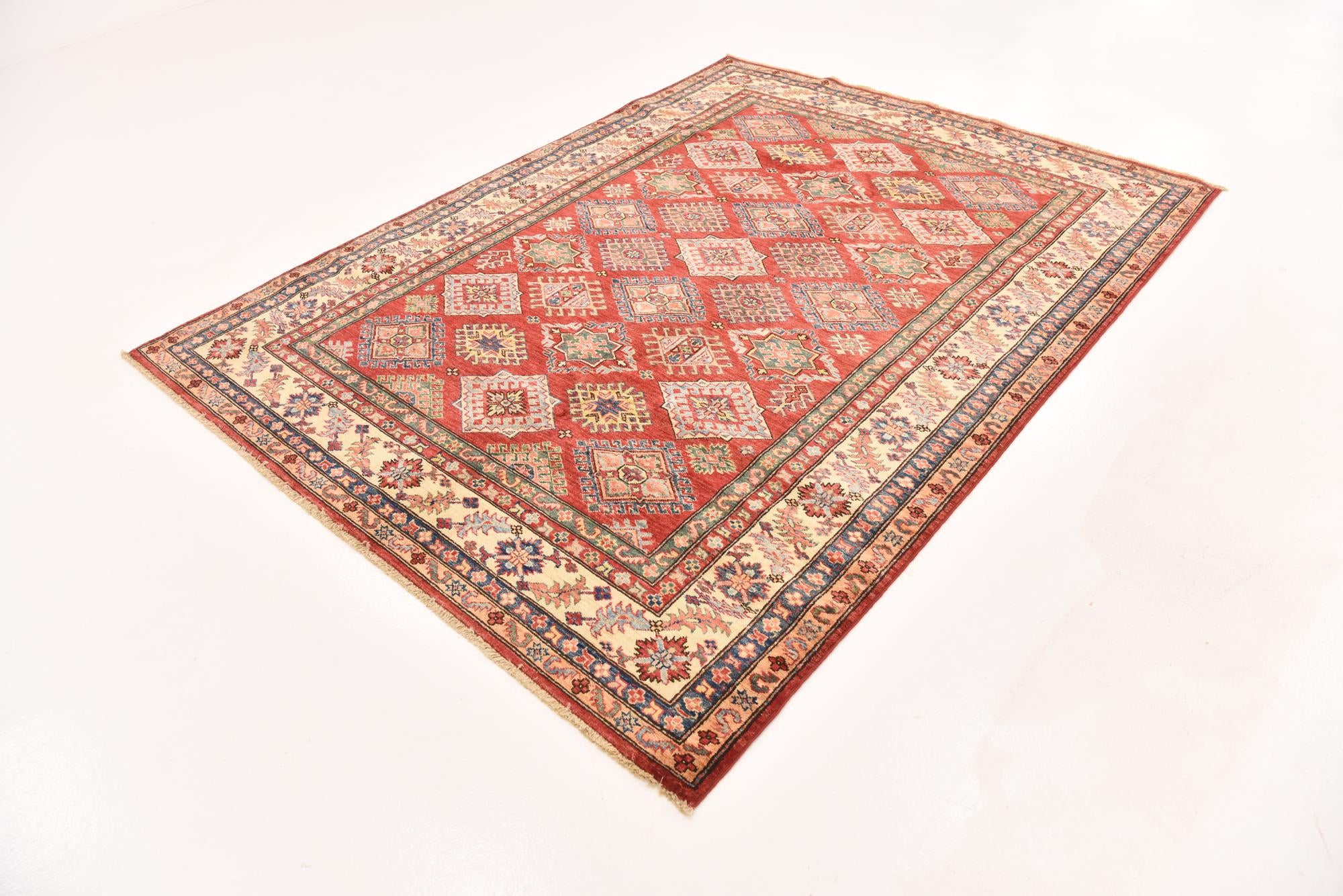 5' 11 x 7' 10 Hand Knotted Kazak Oriental Rug