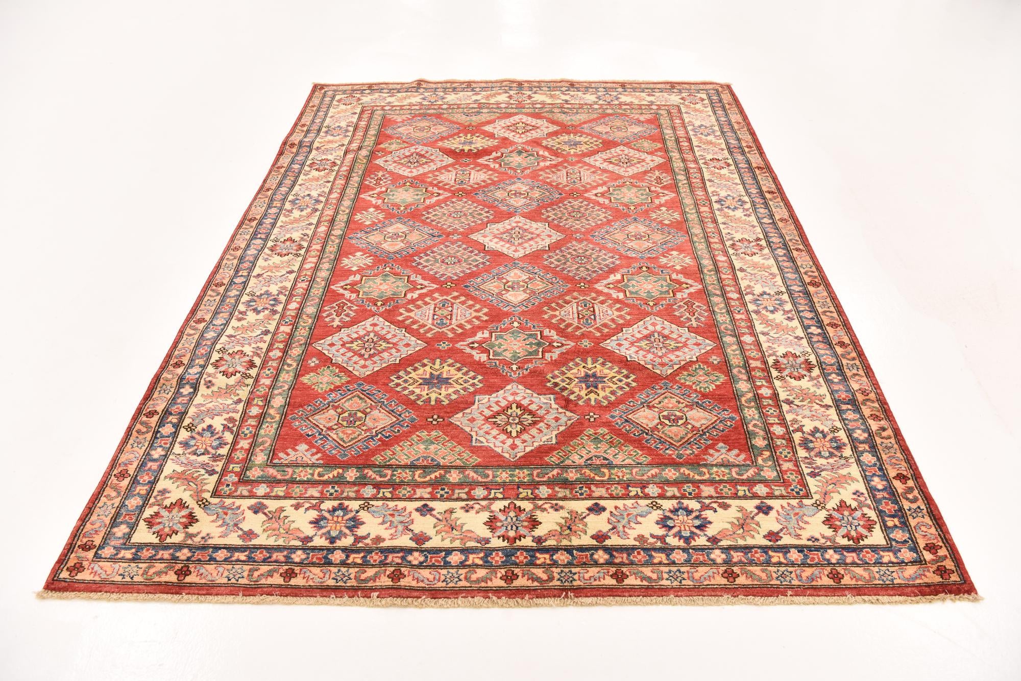5' 11 x 7' 10 Hand Knotted Kazak Oriental Rug