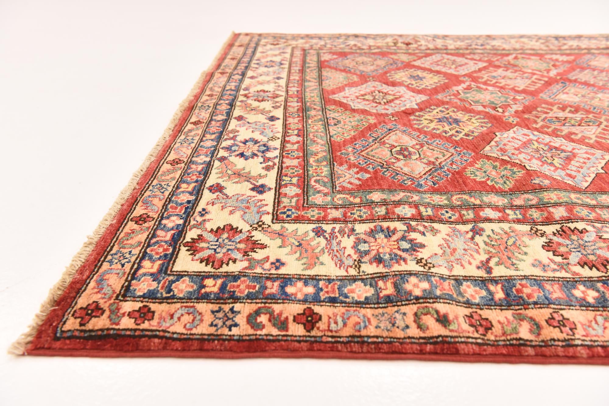 5' 11 x 7' 10 Hand Knotted Kazak Oriental Rug