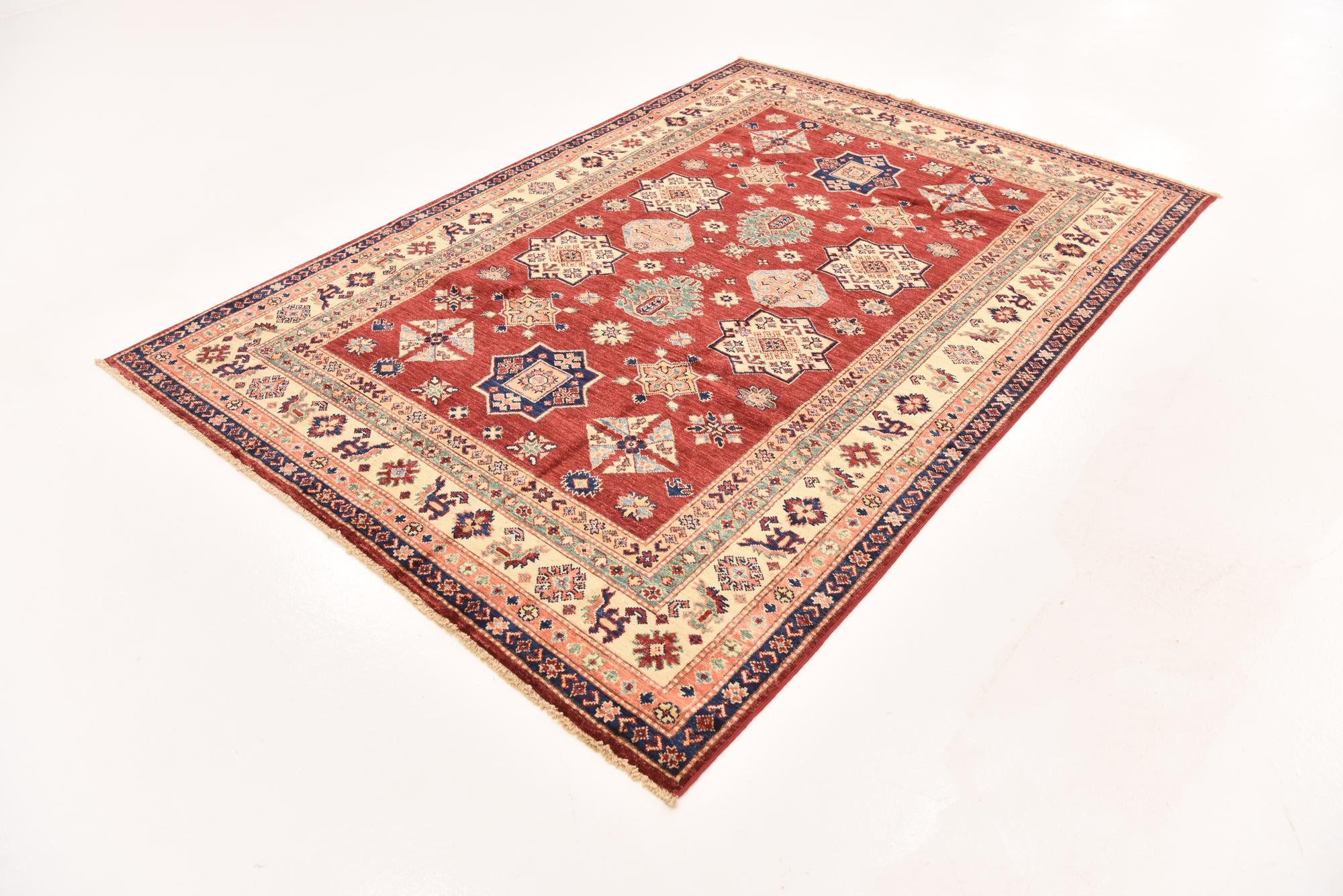 5' 7 x 7' 11 Hand Knotted Kazak Oriental Rug