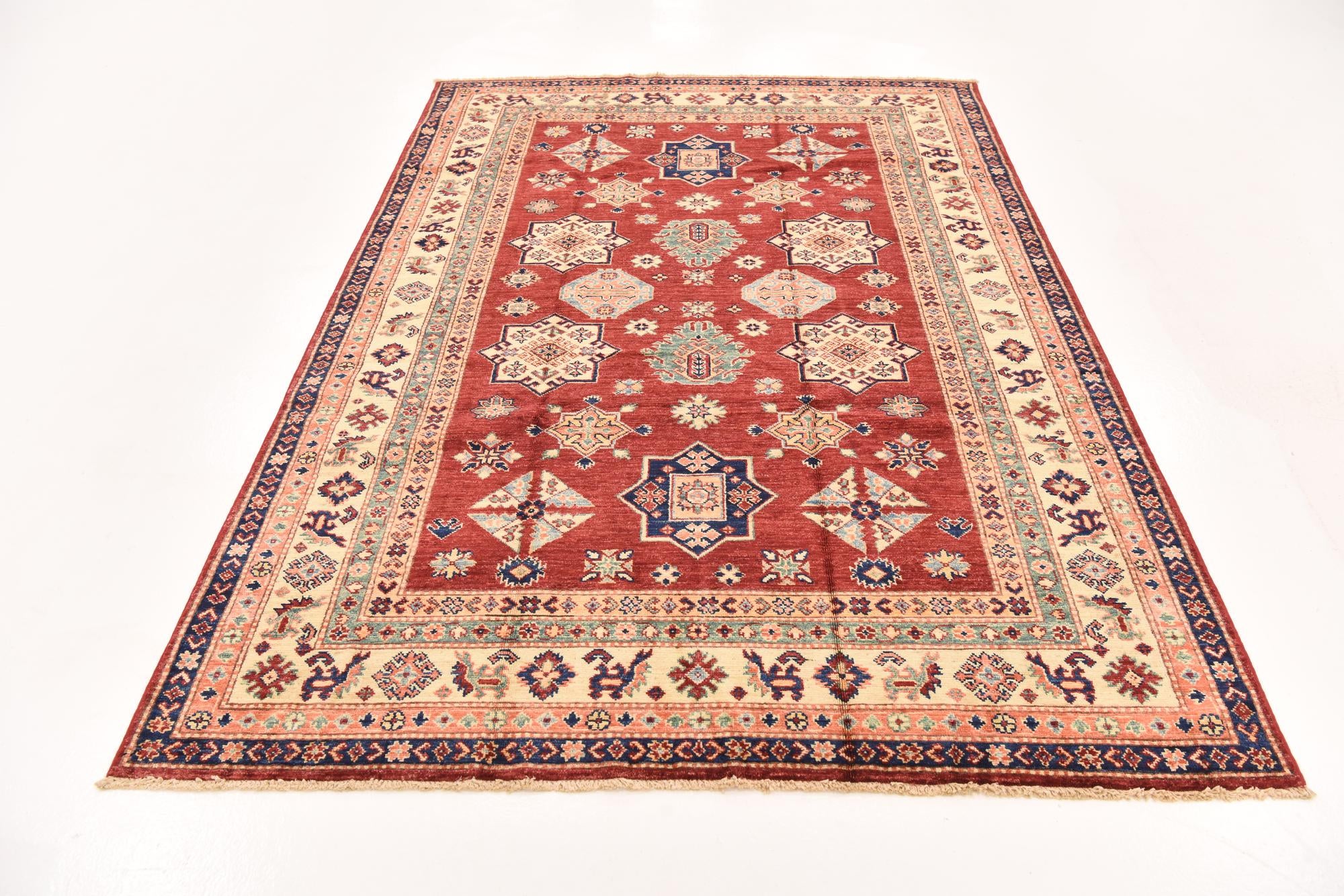 5' 7 x 7' 11 Hand Knotted Kazak Oriental Rug