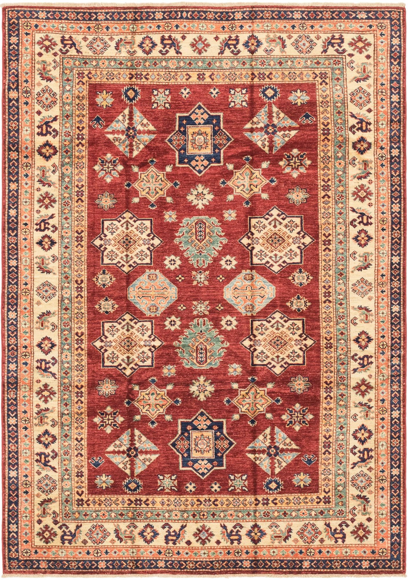 5' 7 x 7' 11 Hand Knotted Kazak Oriental Rug