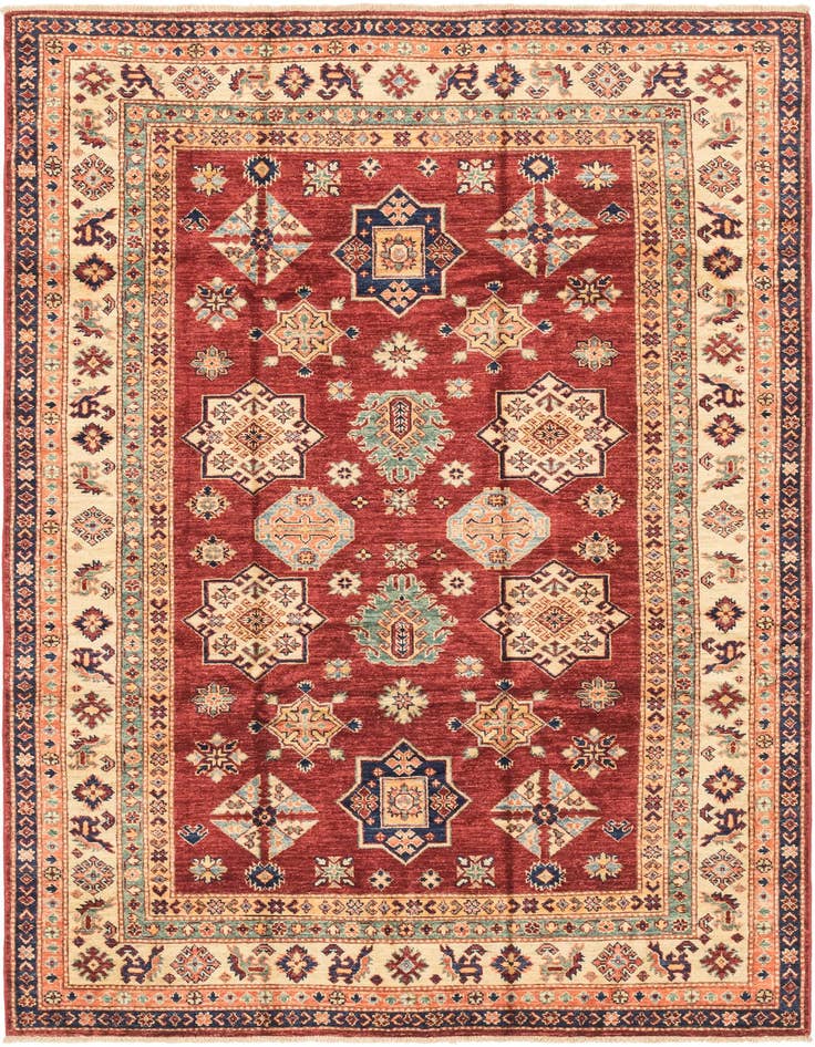 Detail image of 5' 7 x 7' 11 Hand Knotted Kazak Oriental Rug