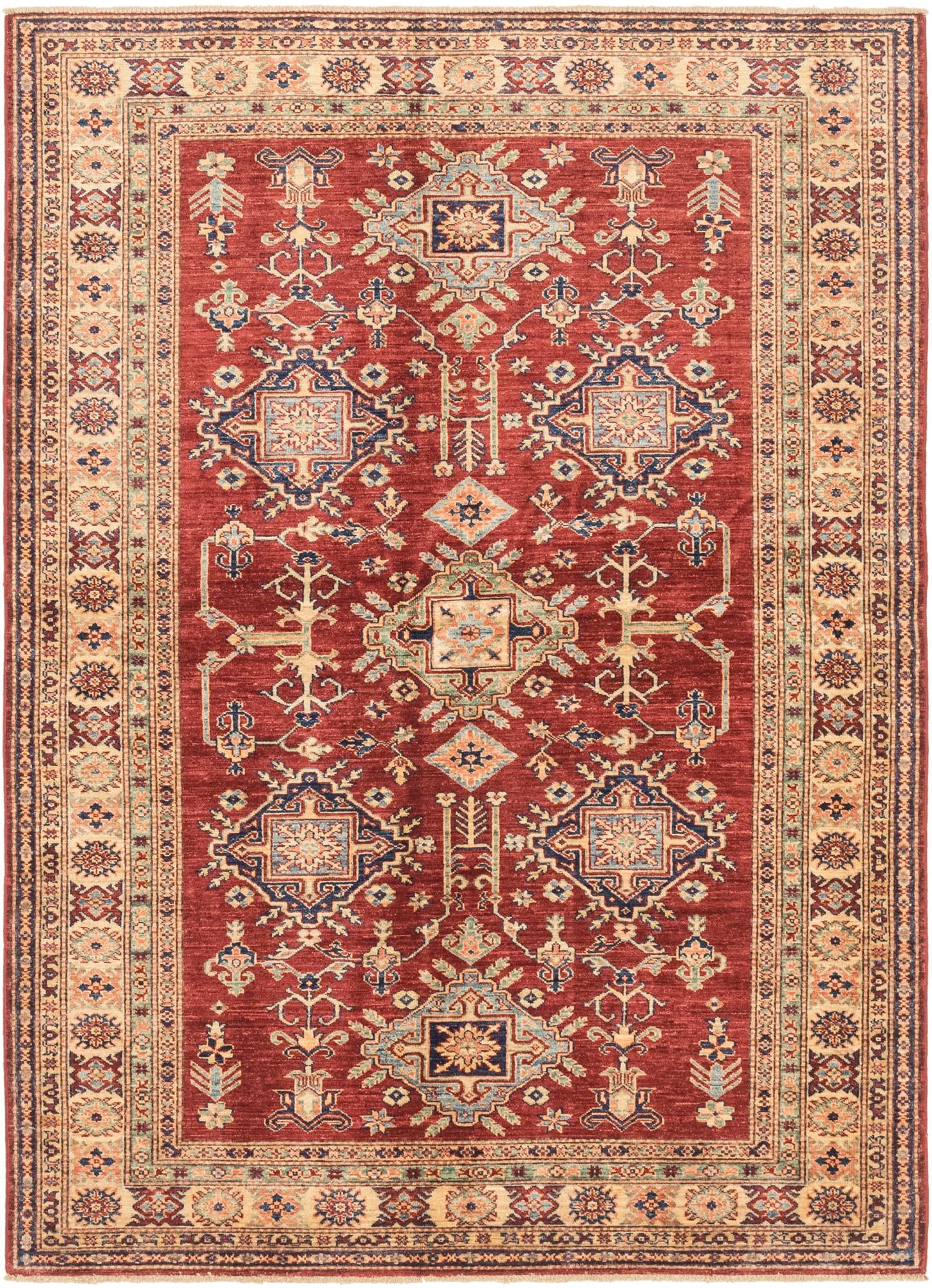 5' 6 x 7' 7 Hand Knotted Kazak Oriental Rug