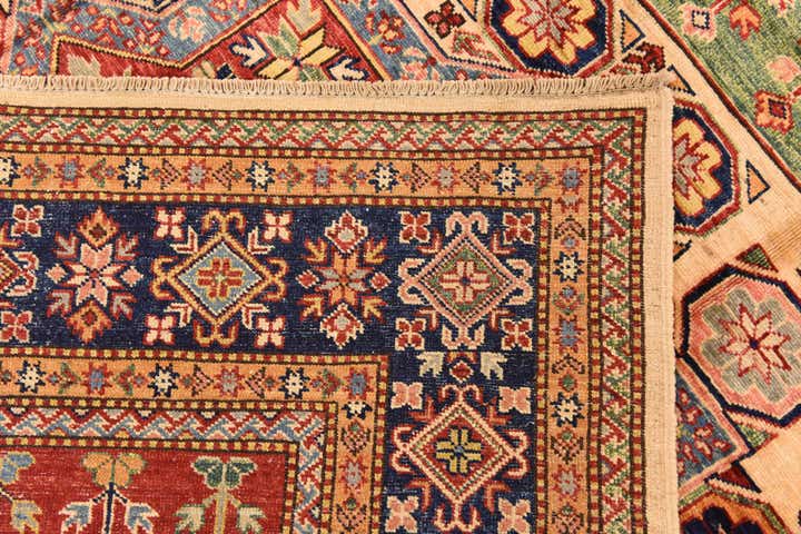 180cm x 245cm anudado a mano Kazak Alfombra Oriental