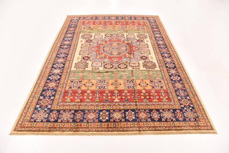 Detail image of 180cm x 245cm anudado a mano Kazak Alfombra Oriental