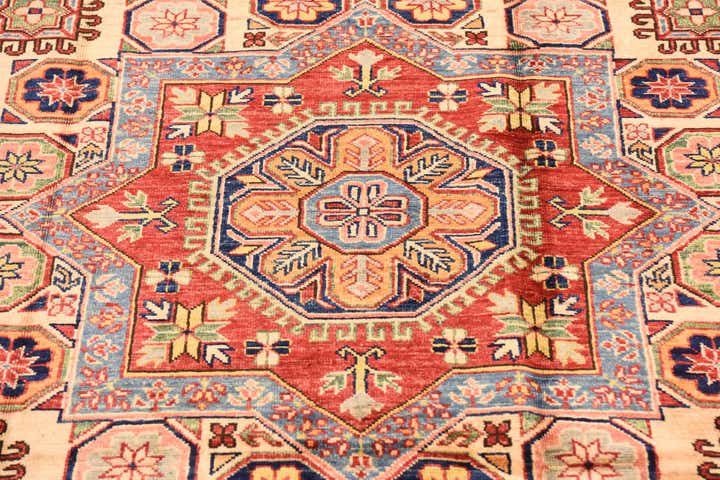 180cm x 245cm anudado a mano Kazak Alfombra Oriental
