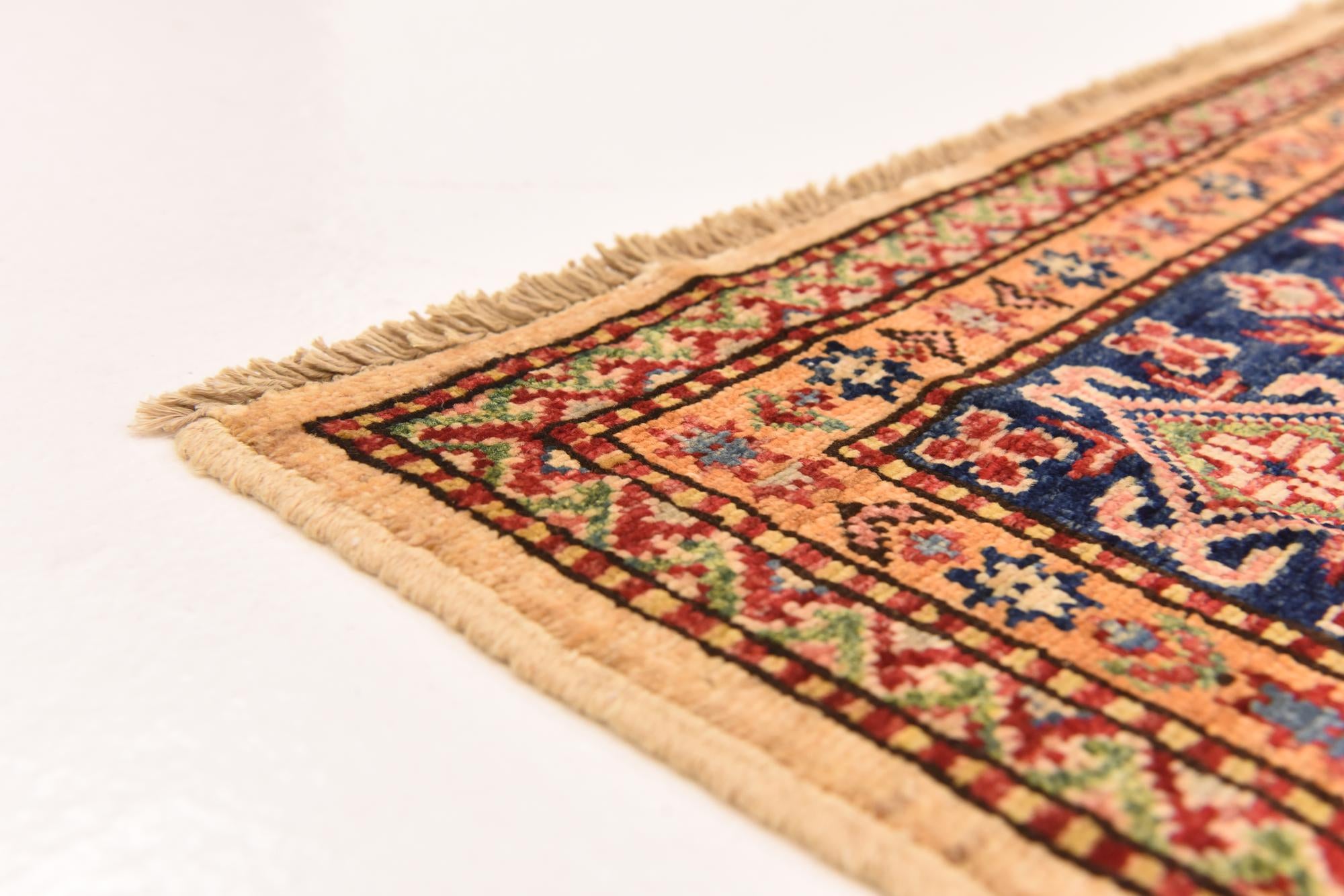 180cm x 245cm anudado a mano Kazak Alfombra Oriental