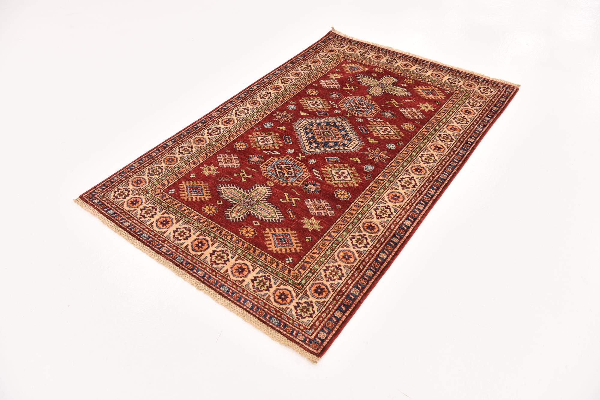 3' 10 x 6' Hand Knotted Kazak Oriental Rug