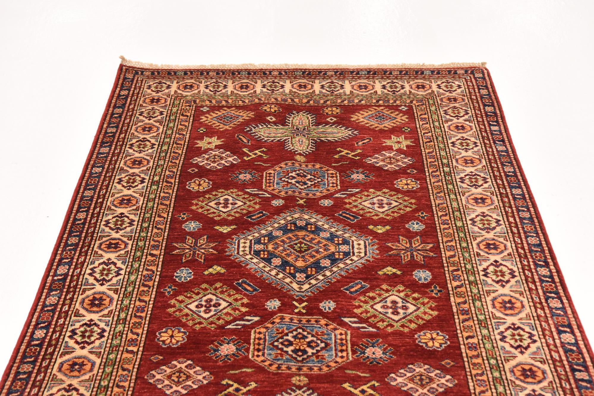 3' 10 x 6' Hand Knotted Kazak Oriental Rug
