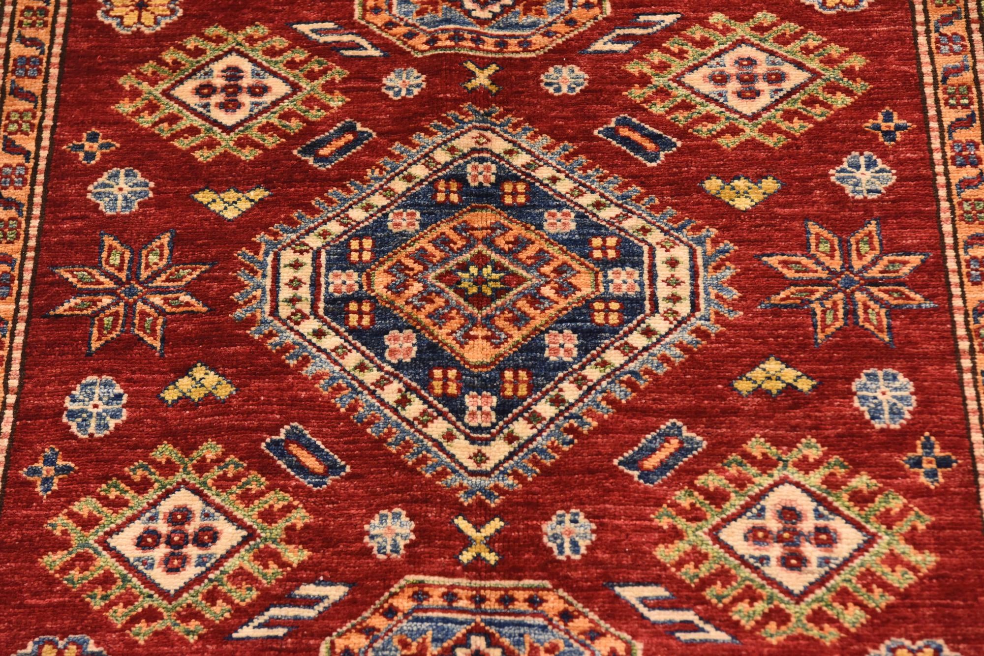 3' 10 x 6' Hand Knotted Kazak Oriental Rug