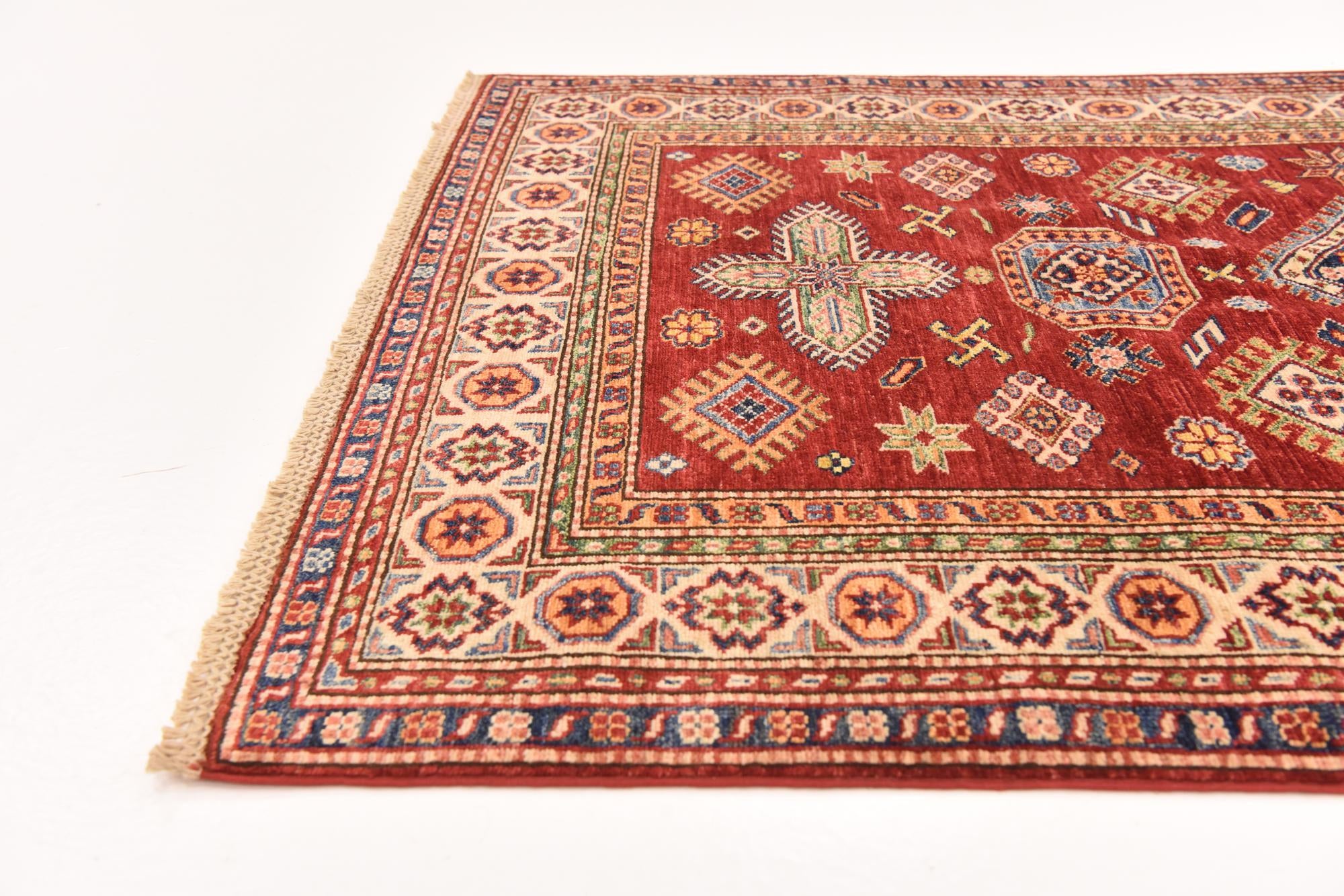 3' 10 x 6' Hand Knotted Kazak Oriental Rug