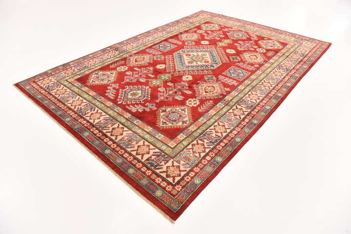 6' 6 x 9' 9 Hand Knotted Kazak Rug