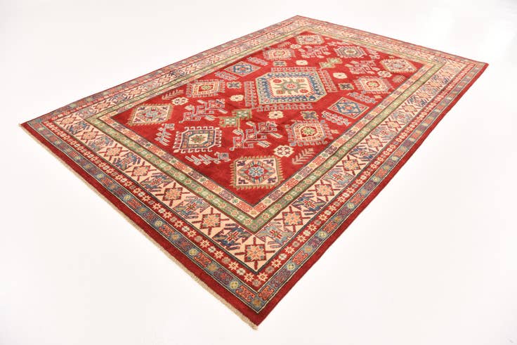 Detail image of 6' 6 x 9' 9 Hand Knotted Kazak Rug