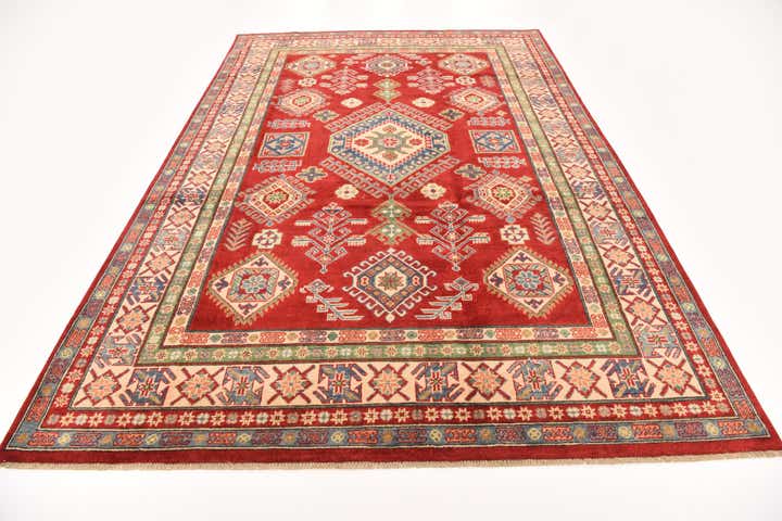 6' 6 x 9' 9 Hand Knotted Kazak Rug