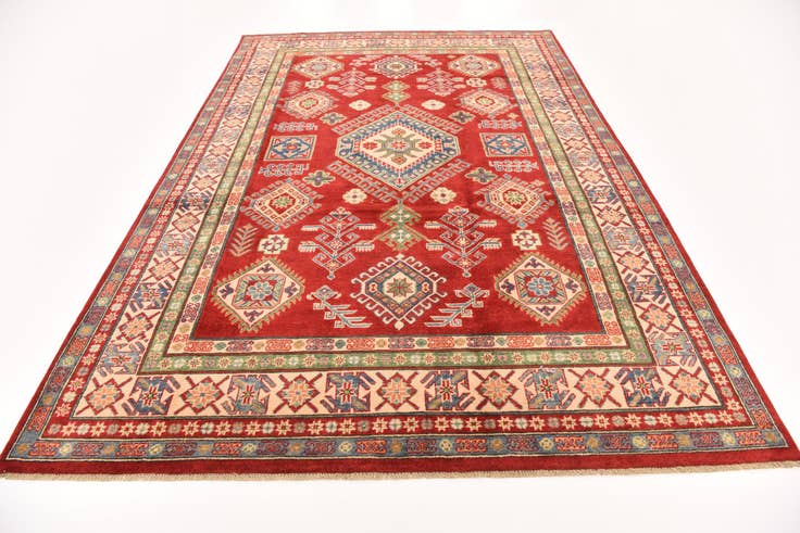 Detail image of 6' 6 x 9' 9 Hand Knotted Kazak Rug