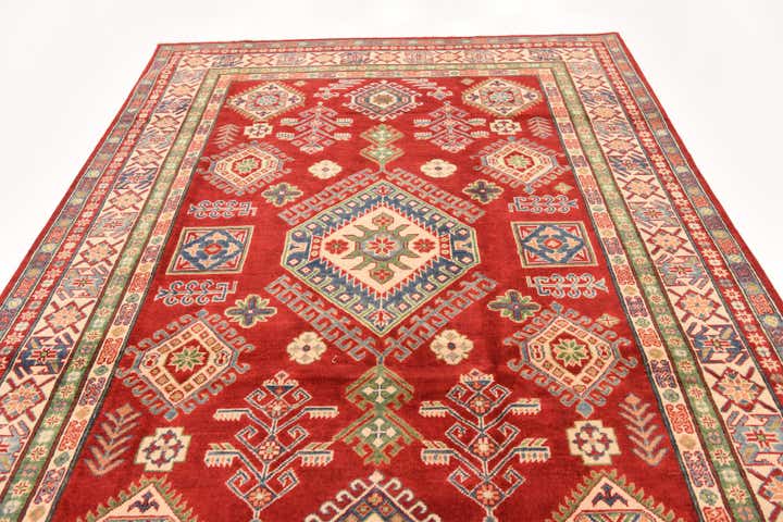 6' 6 x 9' 9 Hand Knotted Kazak Rug