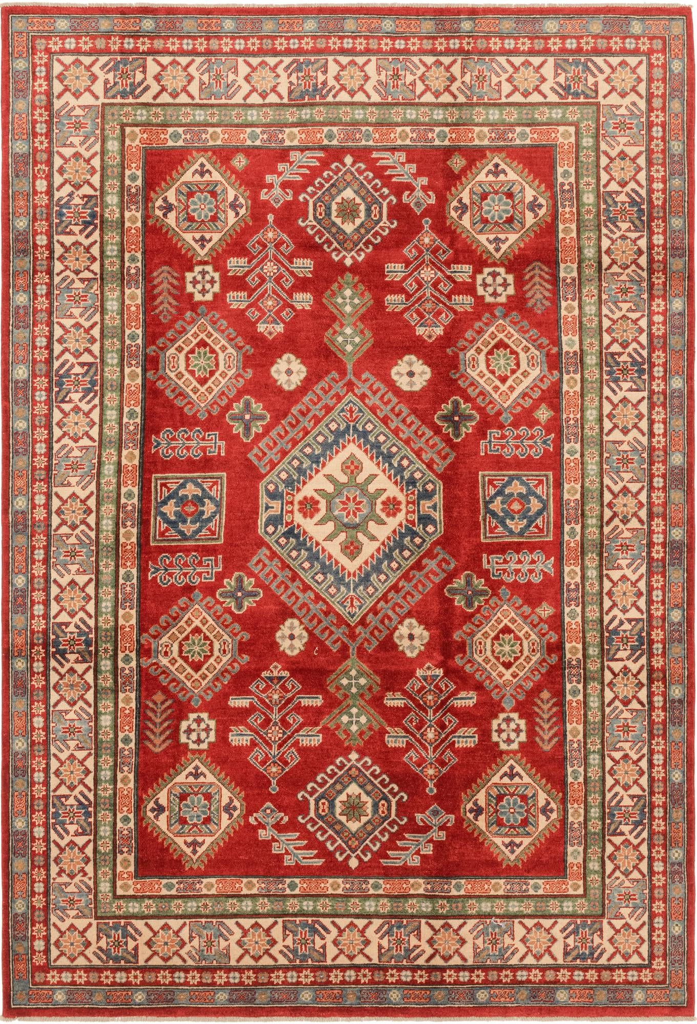 6' 6 x 9' 9 Hand Knotted Kazak Rug