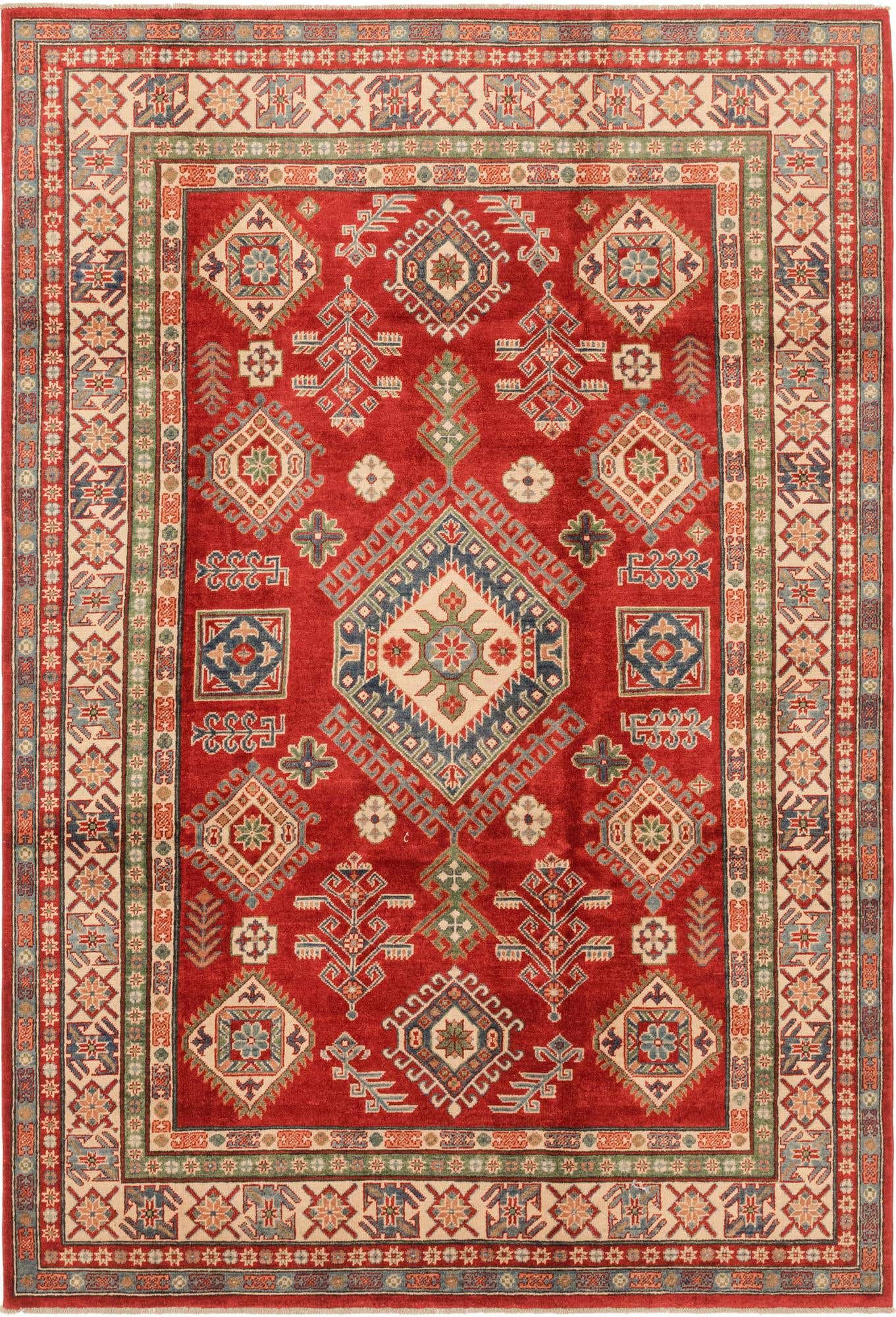 6' 6 x 9' 9 Hand Knotted Kazak Rug